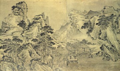 Vista desde el Pabellón Keyin en la Montaña Paraíso (Baojie), 1562 de Wang Wen